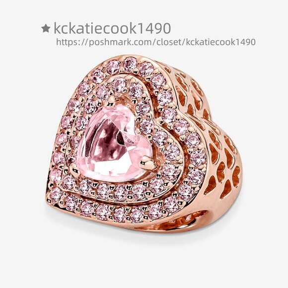 Pandora Lobster Dangle Pandora Sparkling Levelled Heart Charmharm - Picture 3 of 6